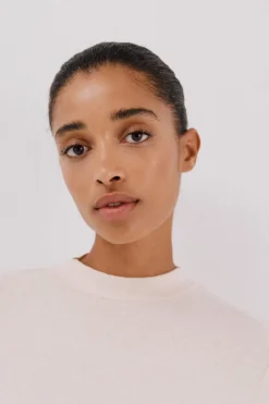 Cortefiel Camiseta básica cuello perkins Marfil Best