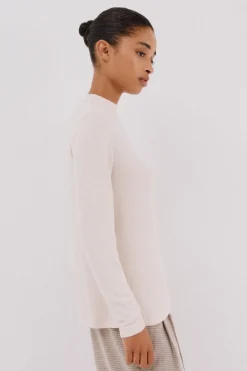 Cortefiel Camiseta básica cuello perkins Marfil Best