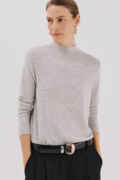 Cortefiel Camiseta básica cuello perkins Gris Discount