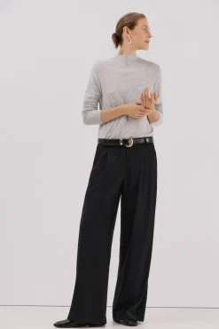 Cortefiel Camiseta básica cuello perkins Gris Discount