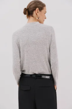 Cortefiel Camiseta básica cuello perkins Gris Discount