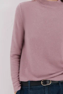 Cortefiel Camiseta básica cuello perkins Lila Outlet