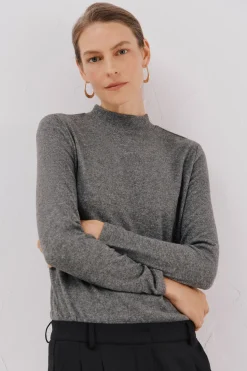 Cortefiel Camiseta básica cuello perkins Gris Hot