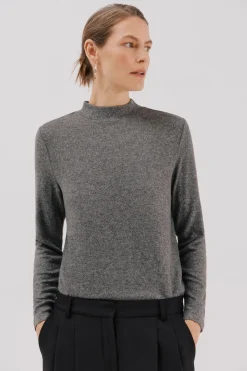 Cortefiel Camiseta básica cuello perkins Gris Hot