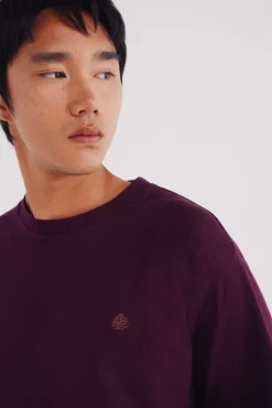 Springfield Camiseta básica cuello redondo burdeos Sale