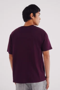 Springfield Camiseta básica cuello redondo burdeos Sale