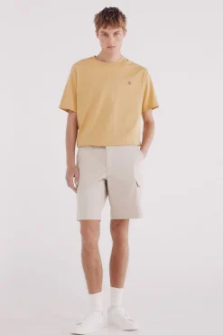 Springfield Camiseta básica cuello redondo amarillo Online