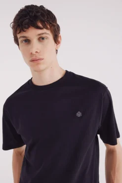 Springfield Camiseta básica cuello redondo negro
