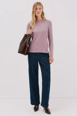 Cortefiel Camiseta básica escote caja Lila New