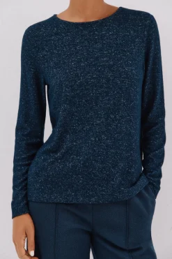 Cortefiel Camiseta básica escote caja Azul marino Outlet