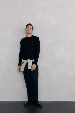 Pedro del Hierro Camiseta básica manga larga Negro Clearance