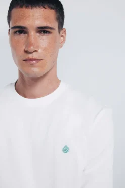 Springfield Camiseta básica manga larga acabado suave marfil Sale