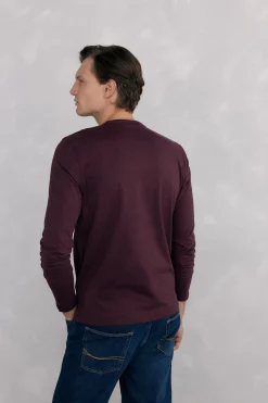 Pedro del Hierro Camiseta básica manga larga Burdeos Clearance