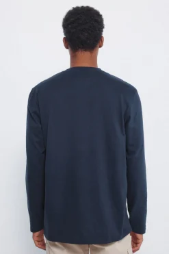 Springfield Camiseta básica manga larga acabado suave azul Clearance