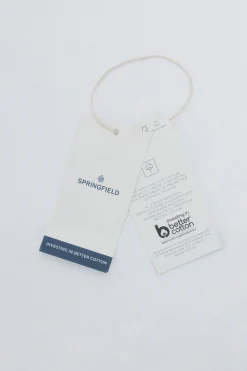 Springfield Camiseta básica manga larga acabado suave azul Clearance