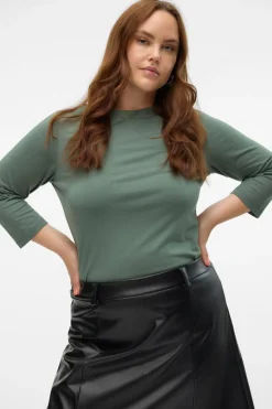 Vero Moda Curve Camiseta básica talla grande Verde Discount