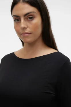 Vero Moda Curve Camiseta básica talla grande Negro Discount