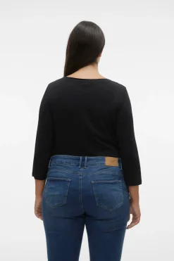 Vero Moda Curve Camiseta básica talla grande Negro Discount