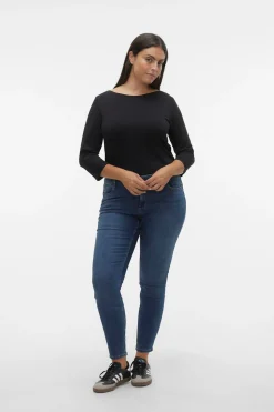 Vero Moda Curve Camiseta básica talla grande Negro Discount