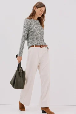 Cortefiel Camiseta caja botones Estampado gris