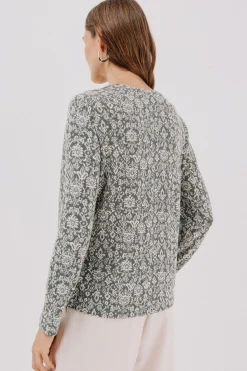 Cortefiel Camiseta caja botones Estampado gris