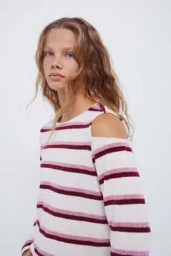 Springfield Kids Camiseta chenilla hombros descubiertos niña rosa Discount