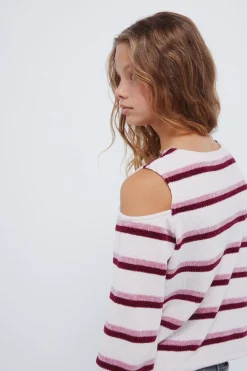 Springfield Kids Camiseta chenilla hombros descubiertos niña rosa Discount