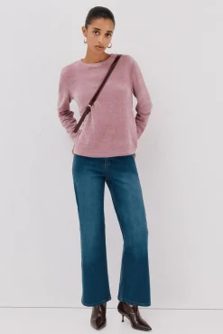 Cortefiel Camiseta chenilla rayas Lila Best