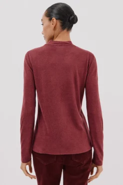 Cortefiel Camiseta con detalle strass Granate Clearance