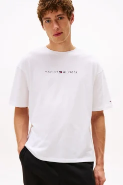 Tommy Jeans Camiseta con logo print blanco Sale