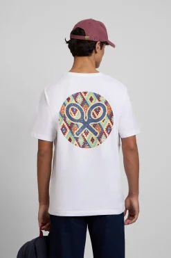Silbon Camiseta círculo etnico Blanco