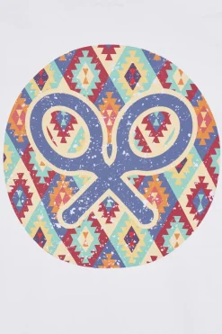 Silbon Camiseta círculo etnico Blanco