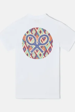 Silbon Camiseta círculo etnico Blanco