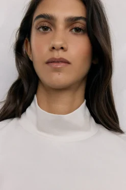 Pedro del Hierro Camiseta cuello alto Blanco Clearance