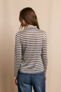 Slowlove Camiseta cuello alto rayas lurex Estampado gris Sale