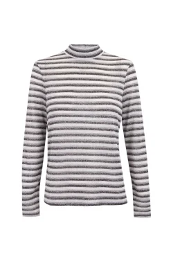 Slowlove Camiseta cuello alto rayas lurex Estampado gris Sale