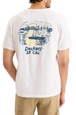 Dockers Camiseta cuello redondo Estampado blanco Best