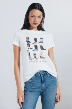 Springfield Camiseta "Dancing boots" marr&oacute;n