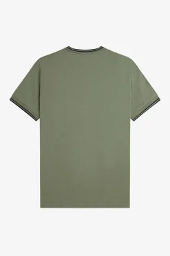 Fred Perry Camiseta de hombre de manga corta Verde Outlet
