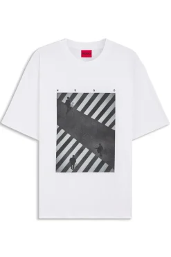 HUGO Camiseta de manga corta Blanco Clearance