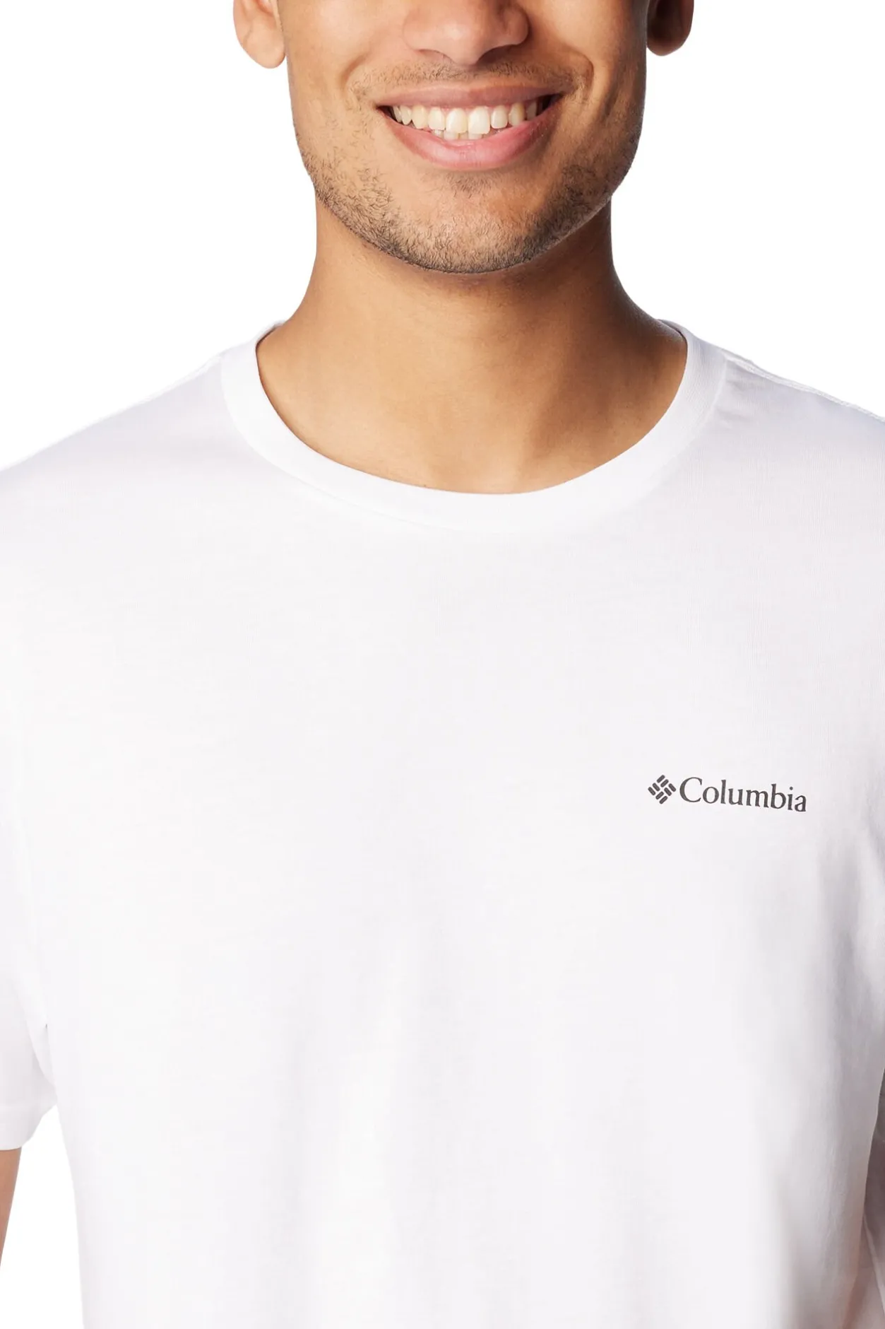 Columbia Camiseta de manga corta de algodón orgánico Basic Logo™ de para hombre blanco Best