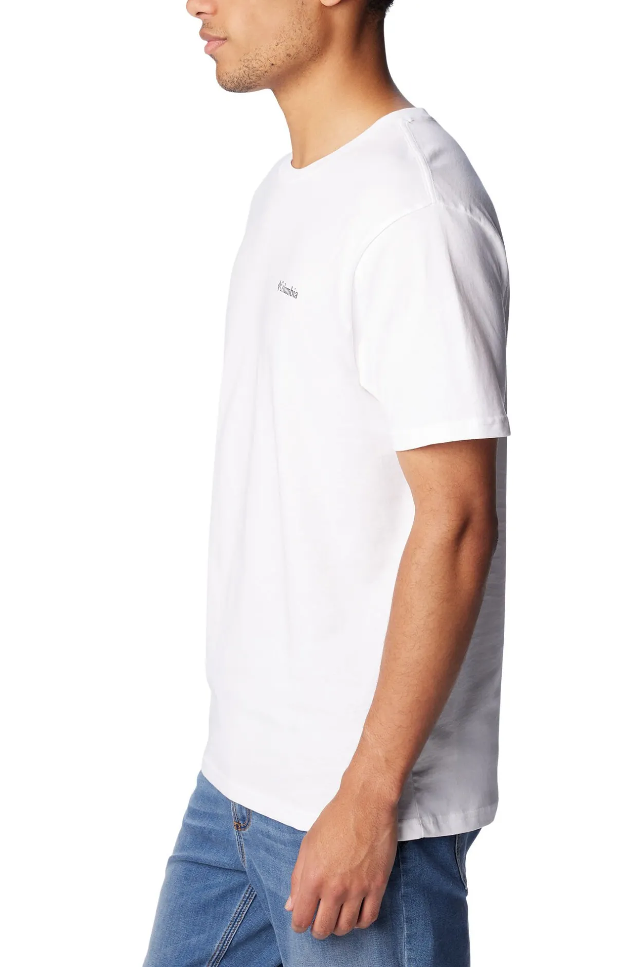 Columbia Camiseta de manga corta de algodón orgánico Basic Logo™ de para hombre blanco Best