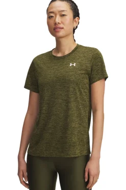 Under Armour Camiseta de manga corta de mujer kaki Clearance