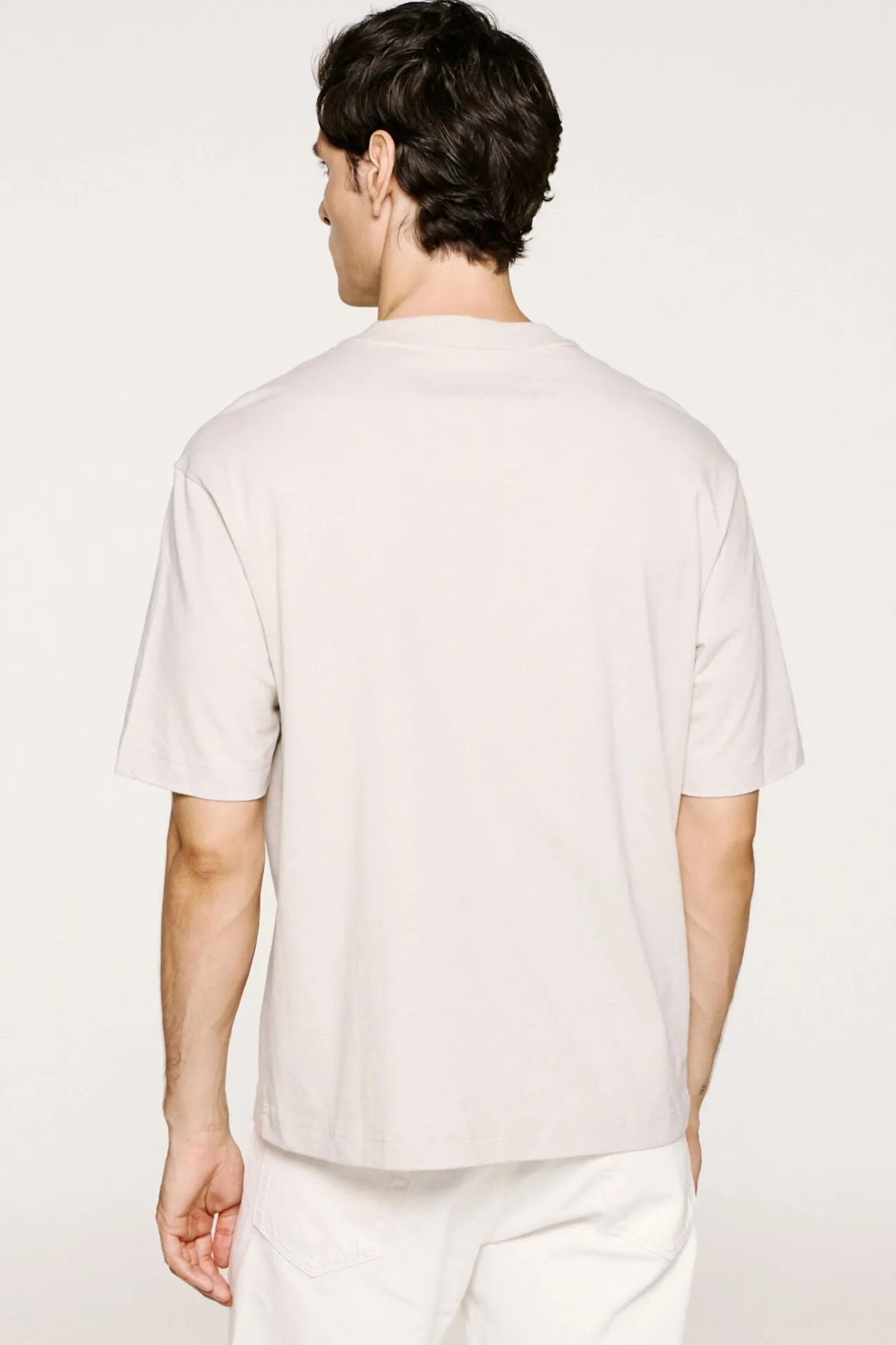 Selected Camiseta de manga corta Logo. Gris Hot