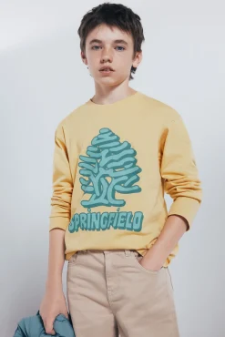Springfield Kids Camiseta de manga larga amarilla árbol niño amarillo Discount