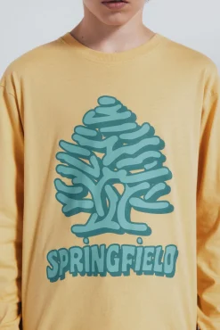 Springfield Kids Camiseta de manga larga amarilla árbol niño amarillo Discount