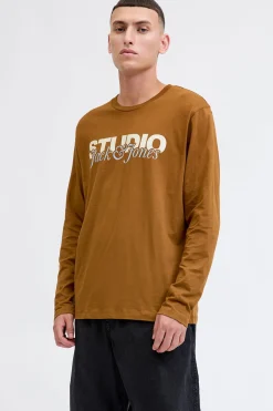 Jack & Jones Camiseta de manga studio marr&oacute;n Best