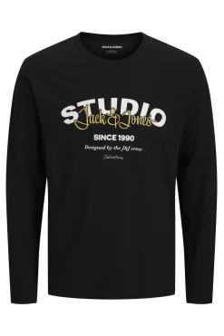 Jack & Jones Camiseta de manga studio negro Online