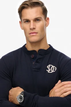 Superdry Camiseta entallada azul Sale