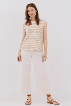 Cortefiel Camiseta escote pico Multicolor Hot